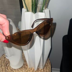 Brown cat eye sunglasses